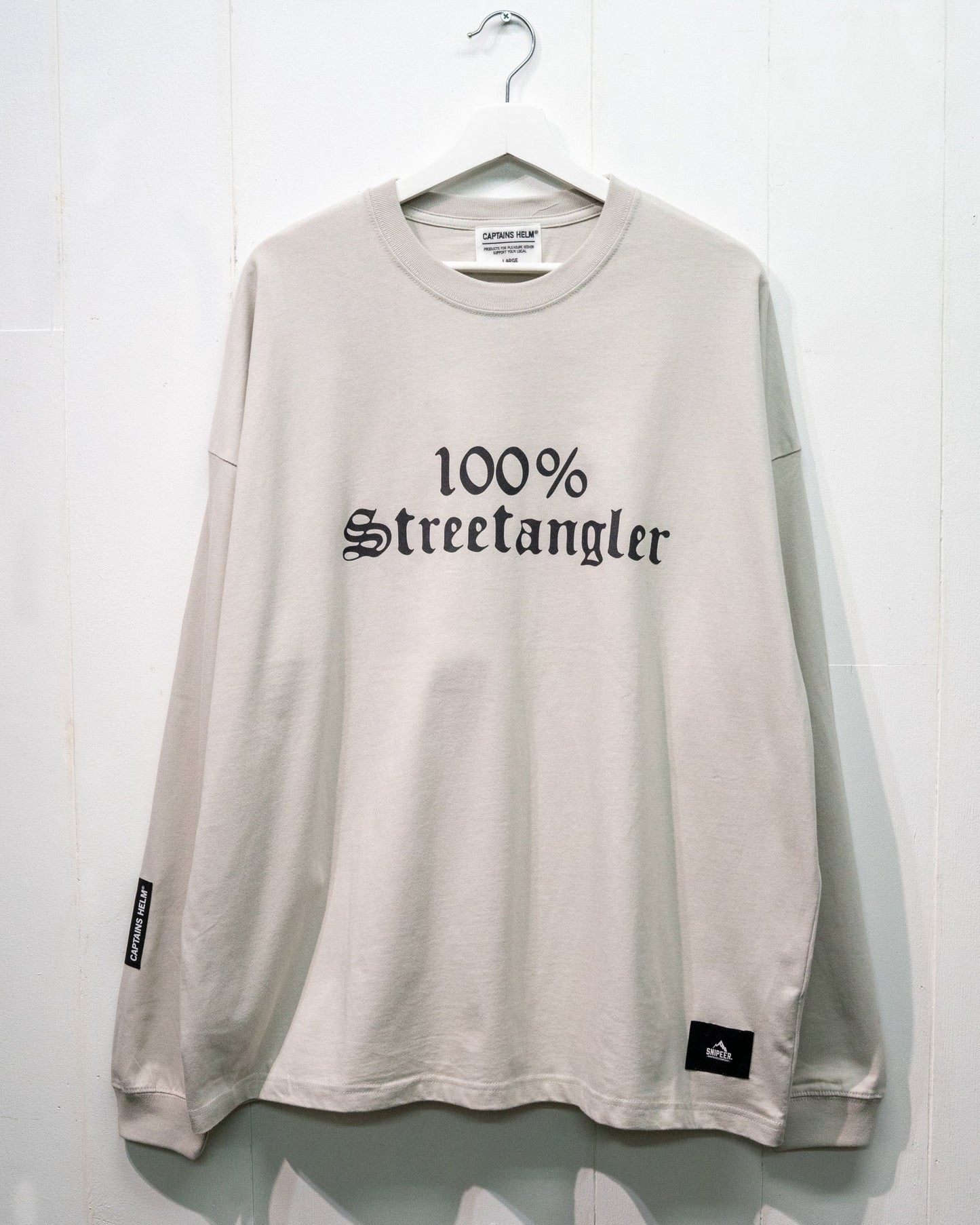 SNIPEER x CAPTAINS HELM x BYWU 100% STREET ANGLER WIDE L/S TEE