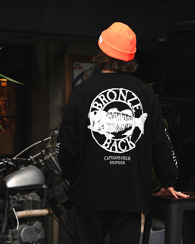 SNIPEER x CAPTAINS HELM x BYWU BRONZE BACK WIDE L/S TEE