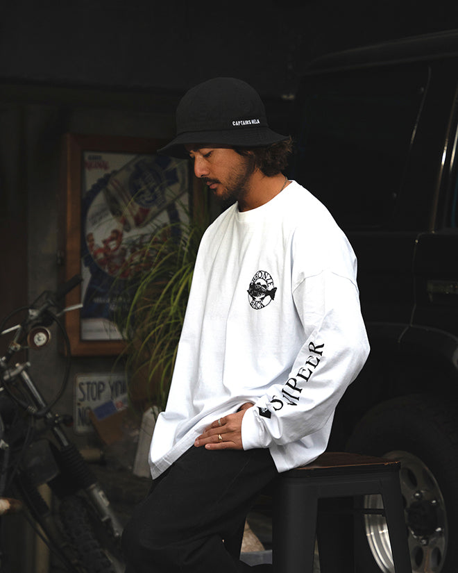 SNIPEER x CAPTAINS HELM x BYWU BRONZE BACK WIDE L/S TEE