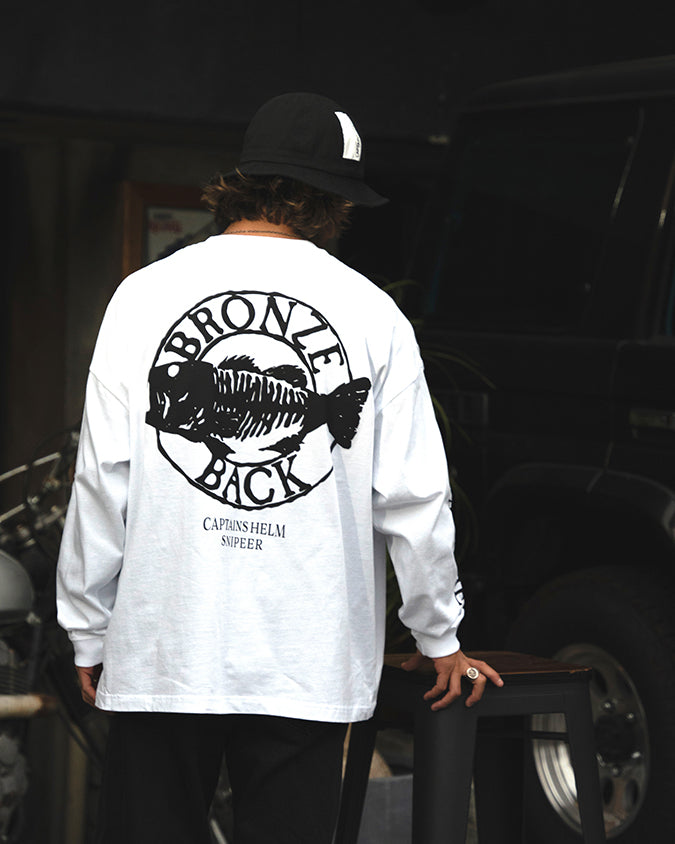 SNIPEER x CAPTAINS HELM x BYWU BRONZE BACK WIDE L/S TEE