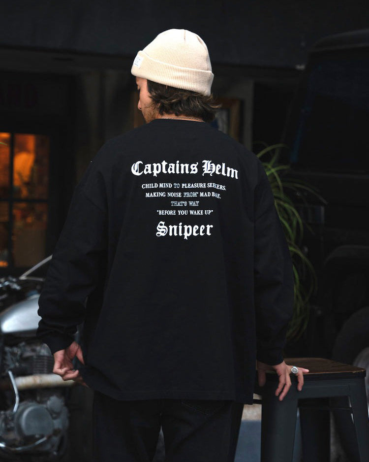 SNIPEER x CAPTAINS HELM x BYWU 100% STREET ANGLER WIDE L/S TEE